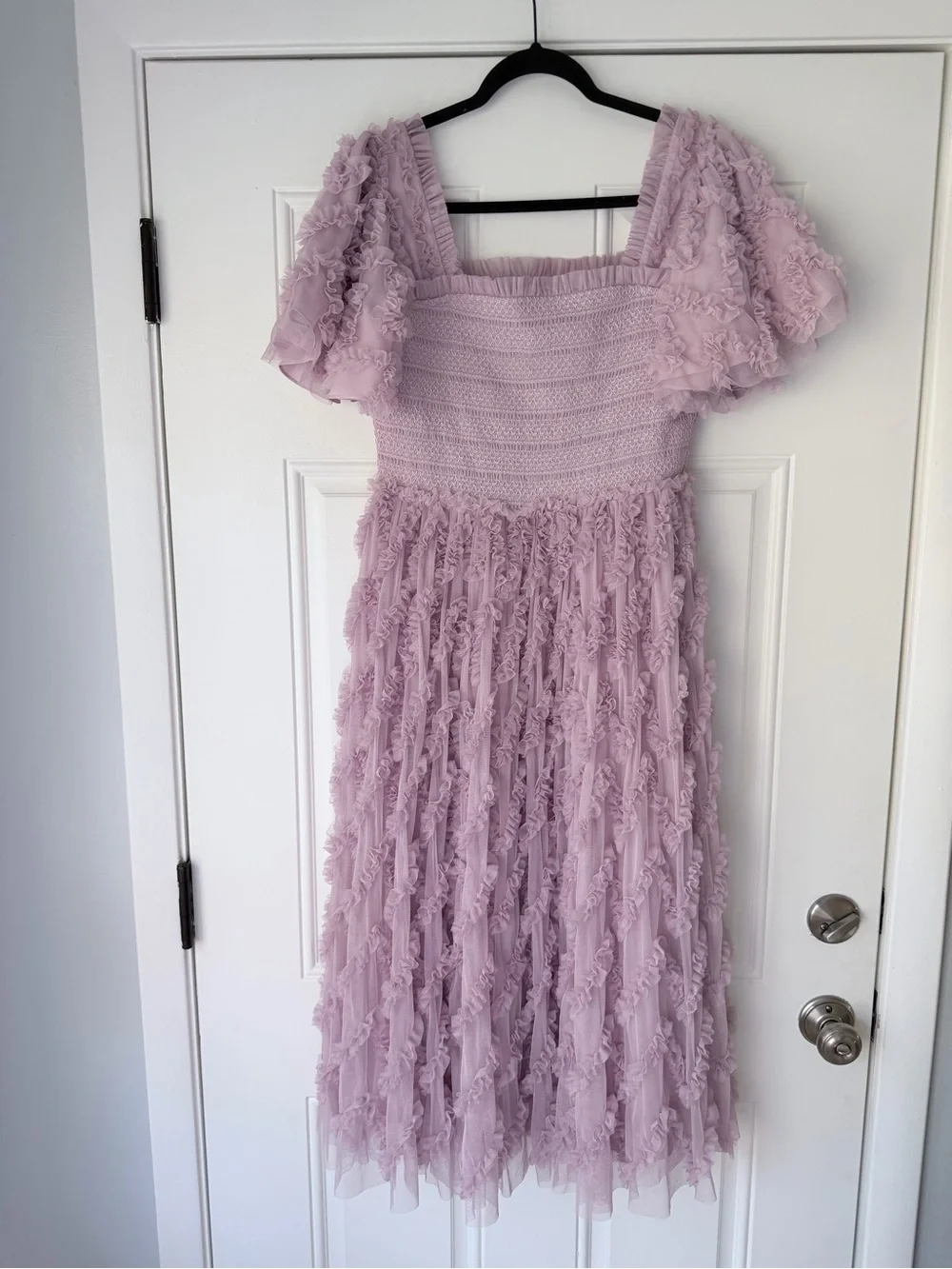 IVY CITY CO. CLOUD NINE SIZE L purple lilac tulle‎ midi